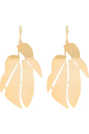 Isabel Marant Aretes con diseño de hoja