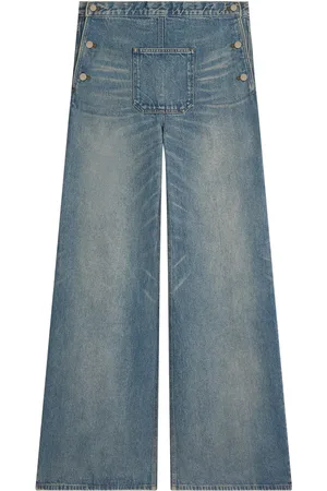 Courrèges Jeans anchos con tiro medio