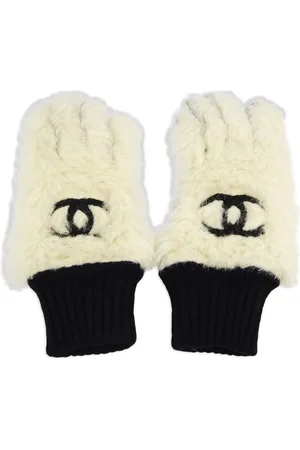 CHANEL Guantes texturizados 1990-2000