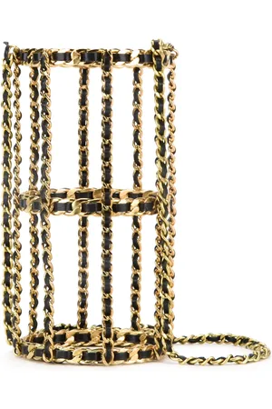 CHANEL Bolsa de hombro en forma de caja con cadena