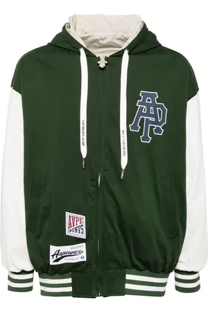 A Bathing Ape Chamarra bomber con aplique del logo