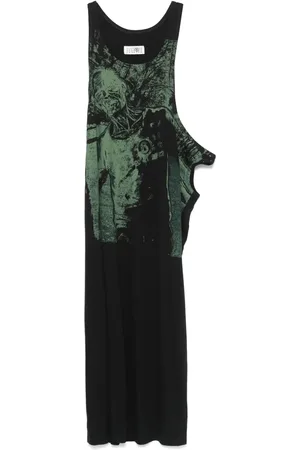 Maison Margiela Vestido largo con diseño asimétrico