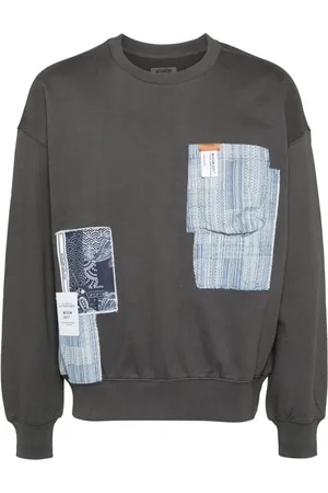 Musium Div. Sudadera con diseño patchwork