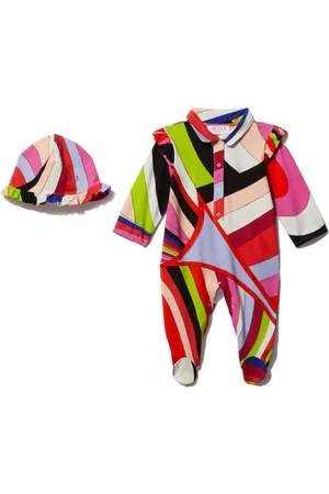 PUCCI Junior Set de mameluco con estampado Iride