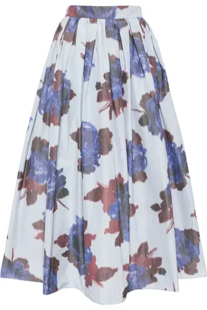 Erdem Falda larga con estampado floral