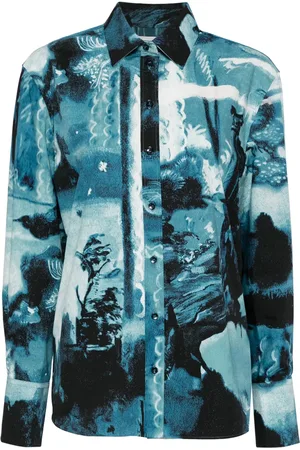 Erdem Camisa manga larga con estampado gráfico