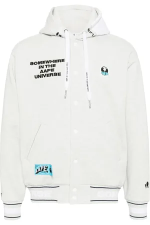 A Bathing Ape Chamarra universitaria con logo Moonface