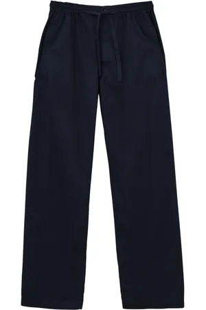 LEMAIRE Pantalones rectos con cordones en la pretina