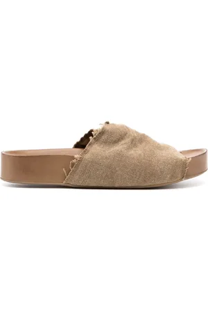 UMA WANG Flip flops con efecto envejecido