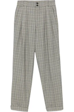 VERSACE Pantalones con cuadros estampados 1980