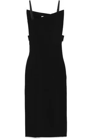 Sportmax Vestido midi con diseño asimétrico