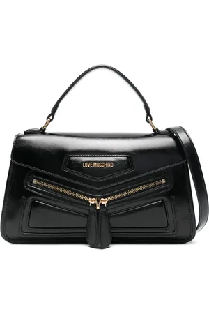 Moschino Tote con placa del logo