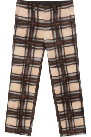 Kenzo Pantalones con cuadros estampados 2000