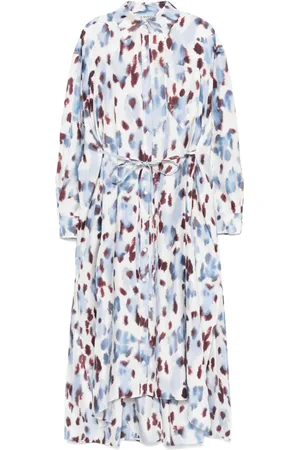 Lanvin Vestido midi con motivo abstracto