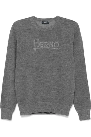 HERNO Suéter con logo cepillado