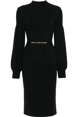 Twin-Set Vestido midi con diseño tejido