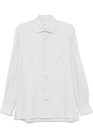 Kiton Camisa con cuadros estampados