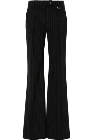 John Richmond Pantalones rectos con pinzas y estampado de rayas diplomáticas
