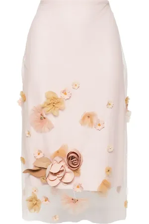 Viktor & Rolf Falda con aplique floral