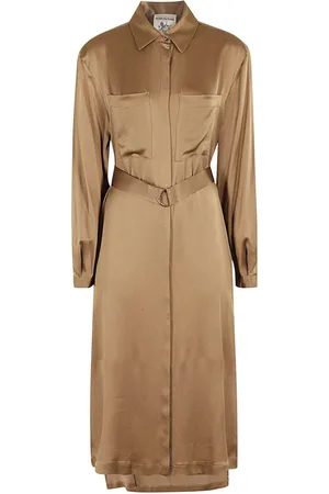 SEMICOUTURE Vestido camisero con cinturón