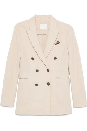 Circolo Blazer con doble botonadura y estampado pied de poule
