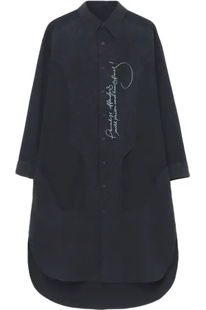 YOHJI YAMAMOTO Vestido camisero con estampado abstracto