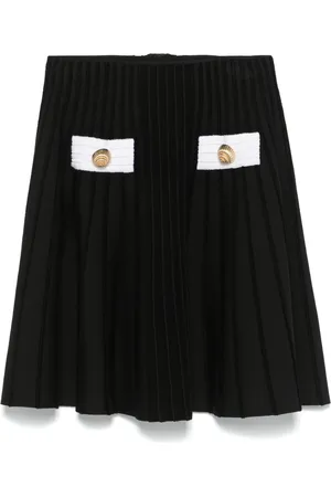 Balmain Falda corta tejida de canalé