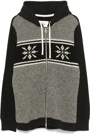 JUNYA WATANABE Hoodie tejida en intarsia
