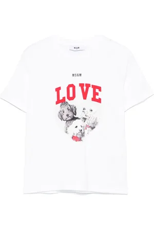 Msgm Playera con estampado gráfico
