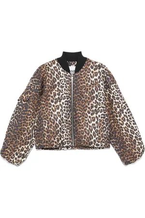 Ganni Chamarra bomber con animal print