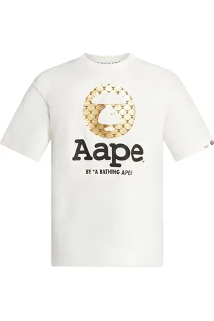 A Bathing Ape Playera con logo estampado