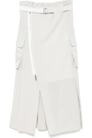 SACAI Falda midi con diseño plisado