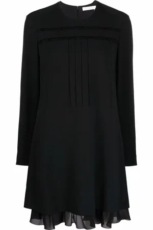 Chloé Vestido bordado manga larga