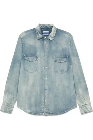 Jacob Cohen Camisa estilo western de mezclilla