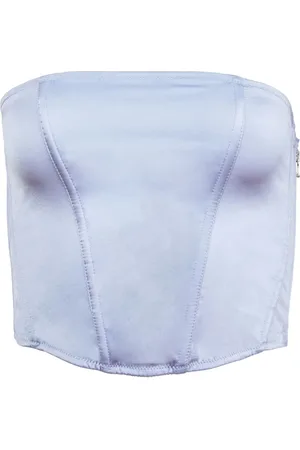 FLEUR DU MAL Top de seda estilo corset