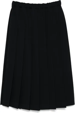 Comme des Garçons Falda midi con diseño plisado