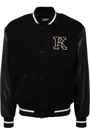 Karl Lagerfeld Chamarra bomber con parche del logo