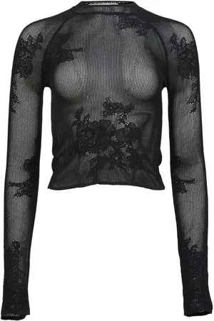 FLEUR DU MAL Playera de tejido calado