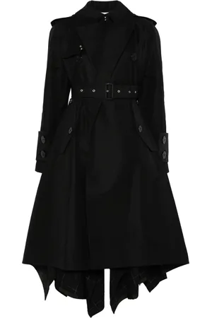 SACAI Abrigo estilo gabardina de x Windowpane