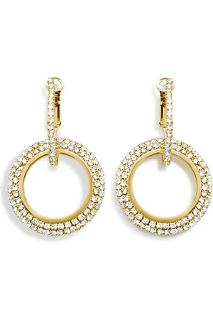 Hzmer Jewelry Aretes con detalles de strass