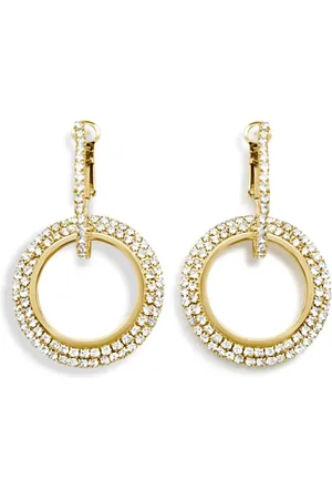Hzmer Jewelry Aretes con detalles de strass