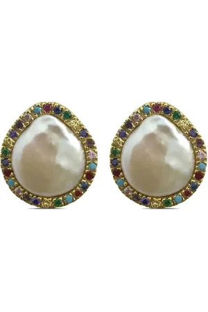 Hzmer Jewelry Aretes con perla barroca