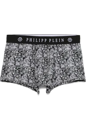 Philipp Plein Bóxer con logo en la pretina