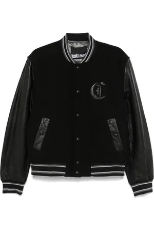 Roberto Cavalli Chamarra bomber con parche del logo