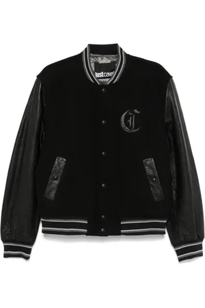 Roberto Cavalli Chamarra bomber con parche del logo