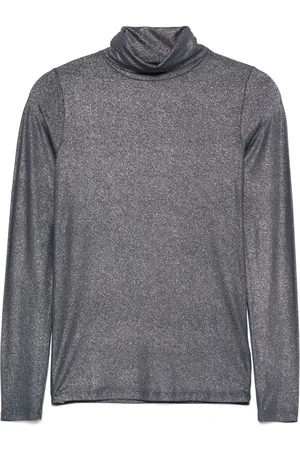 Majestic Top de lurex con cuello vuelto
