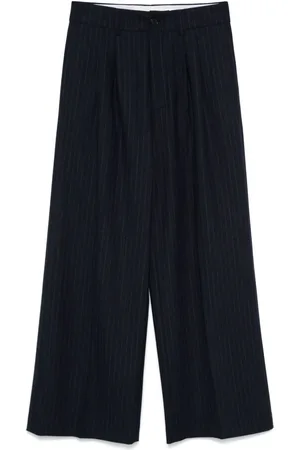 Philippe model Pantalones palazzo con estampado de rayas diplomáticas