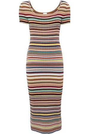 Paul Smith Vestido tejido de canalé con motivo de rayas