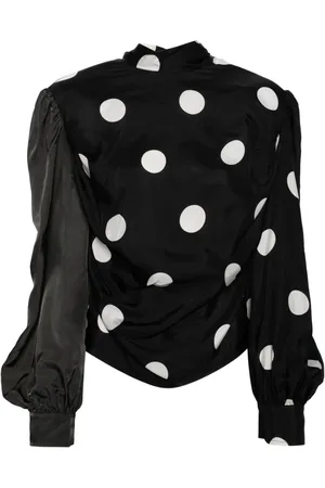 pushBUTTON Blusa asimétrica manga larga