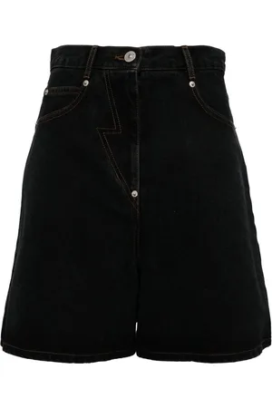 pushBUTTON Shorts de mezclilla con parche del logo